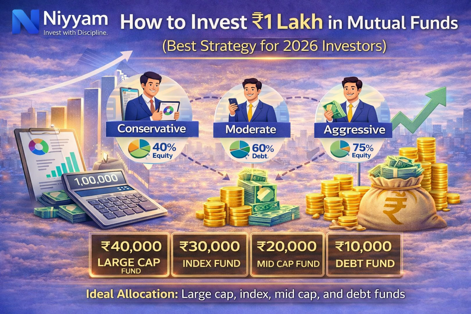 How to Invest ₹1 Lakh in Mutual Funds (Best Strategy for 2026 Investors)