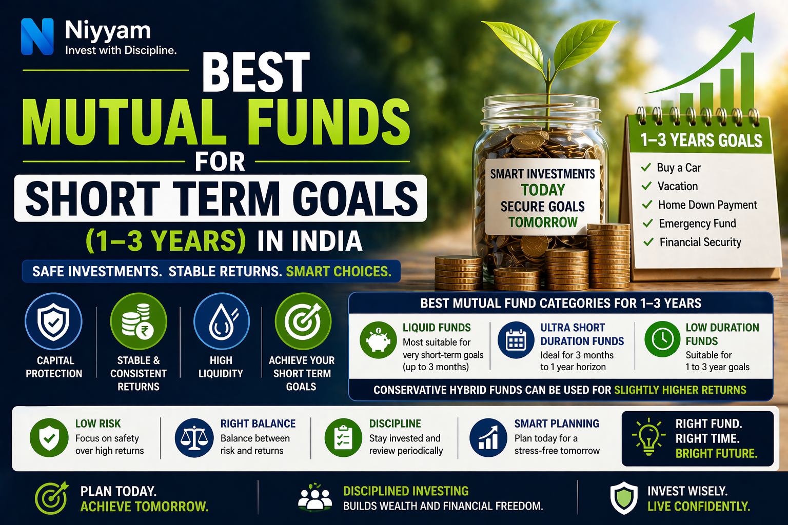 Best Mutual Funds for Short-Term Goals (1–3 Years) in India (2026 Guide)