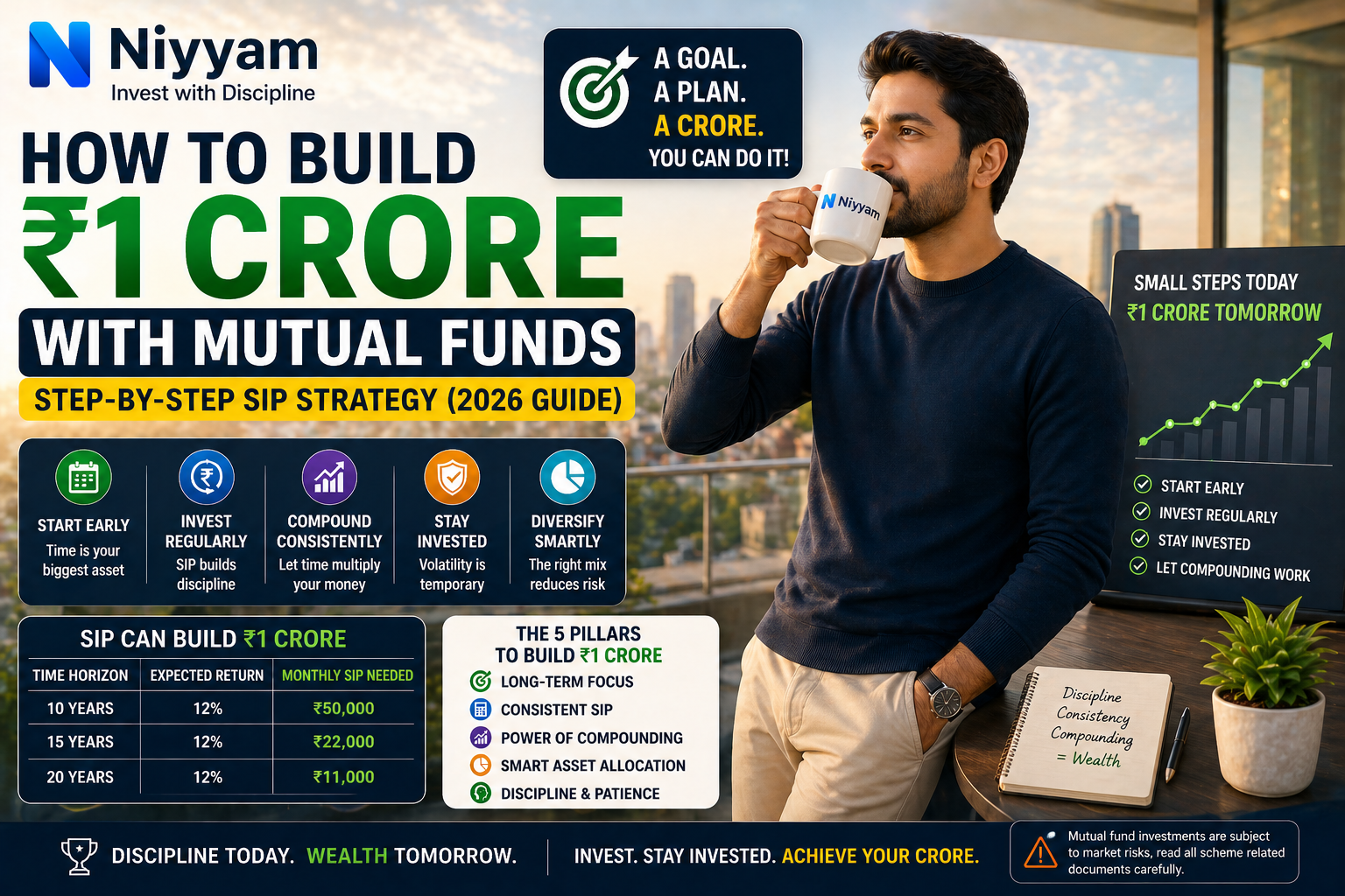 How to Build ₹1 Crore with Mutual Funds (Step-by-Step SIP Strategy 2026)