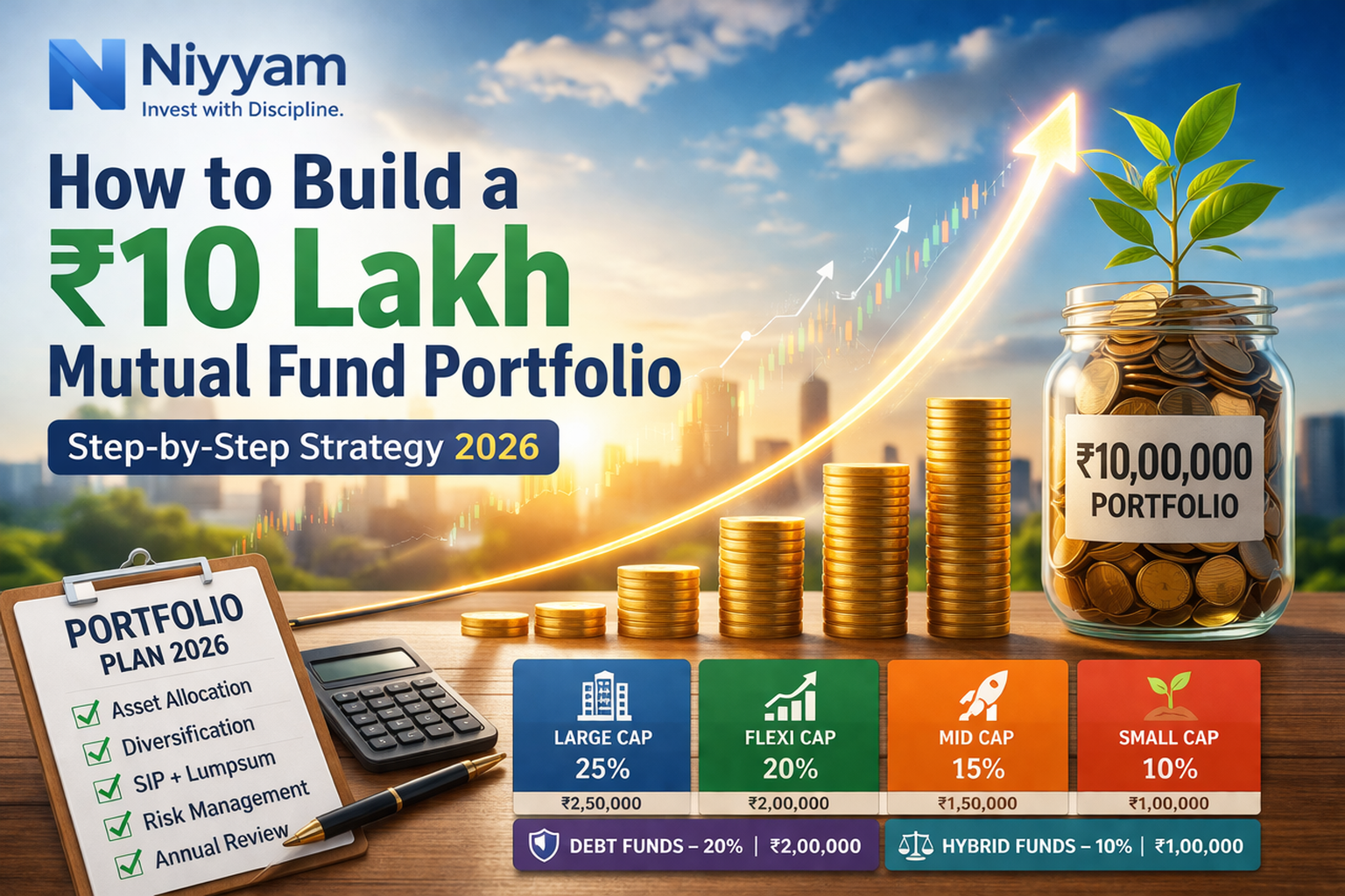 How to Build a ₹10 Lakh Mutual Fund Portfolio (Step-by-Step Strategy 2026)
