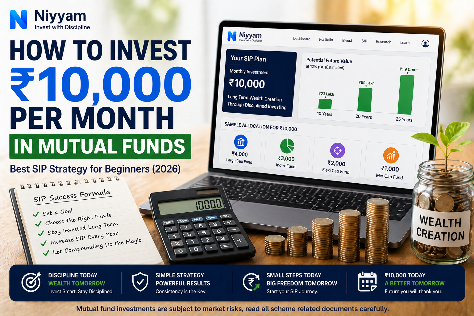 How to Invest ₹10,000 Per Month in Mutual Funds (Best SIP Strategy 2026)