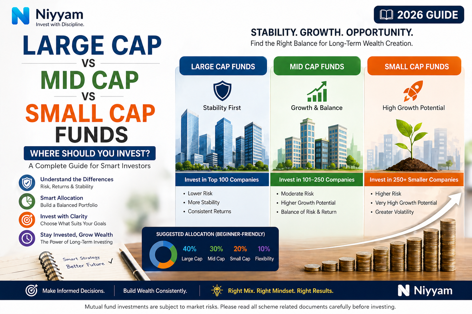 Large Cap vs Mid Cap vs Small Cap Funds: Where Should You Invest? (2026 Guide)